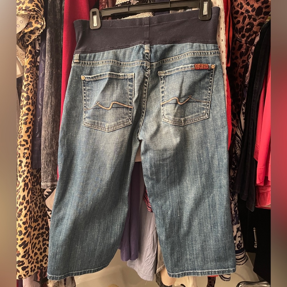 7 FOR ALL MANKIND Maternity Capri Jeans 29 small